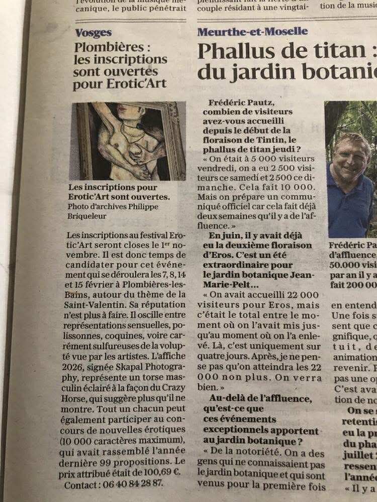 Article de presse EroticArt