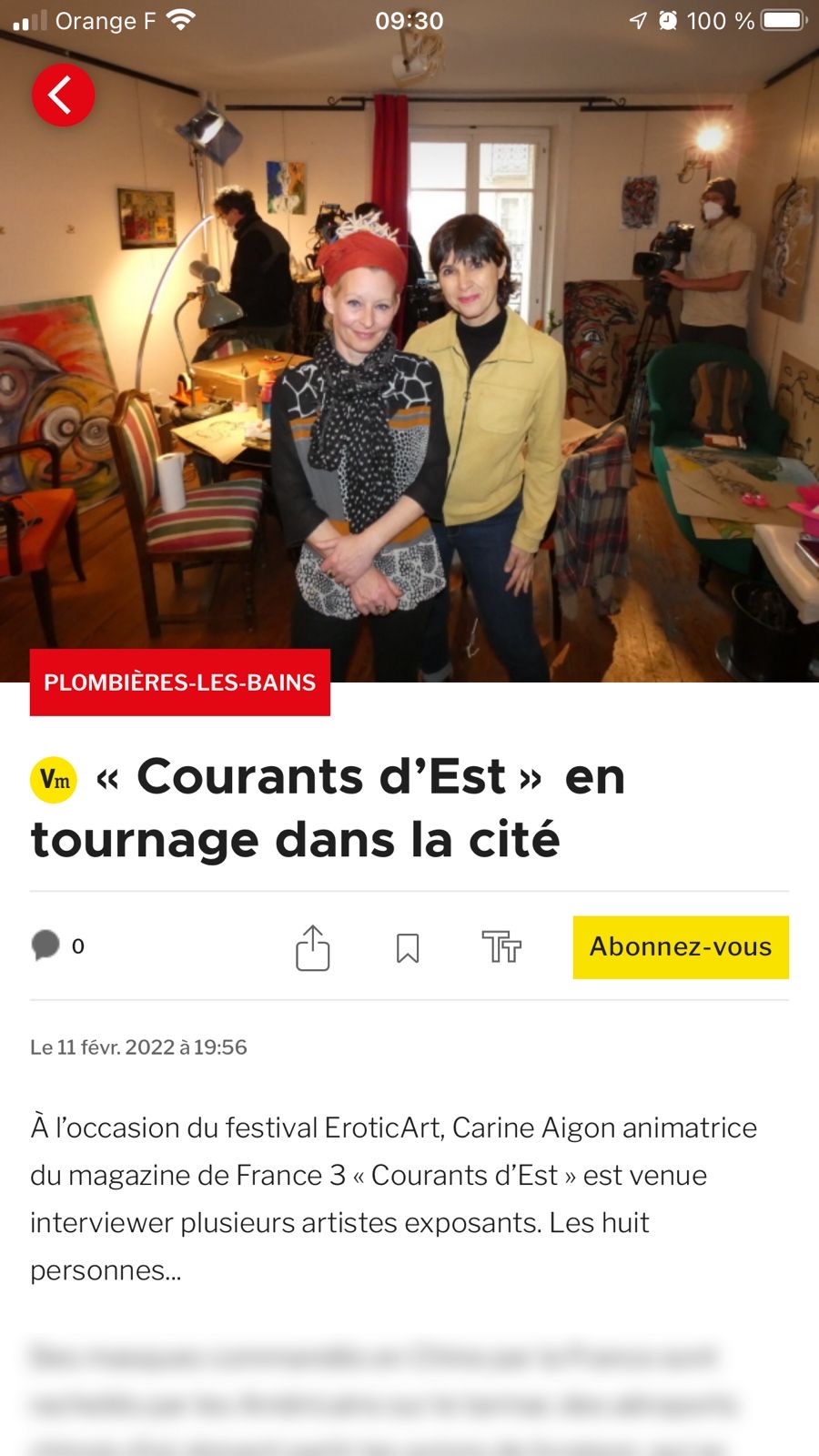 Article de presse EroticArt